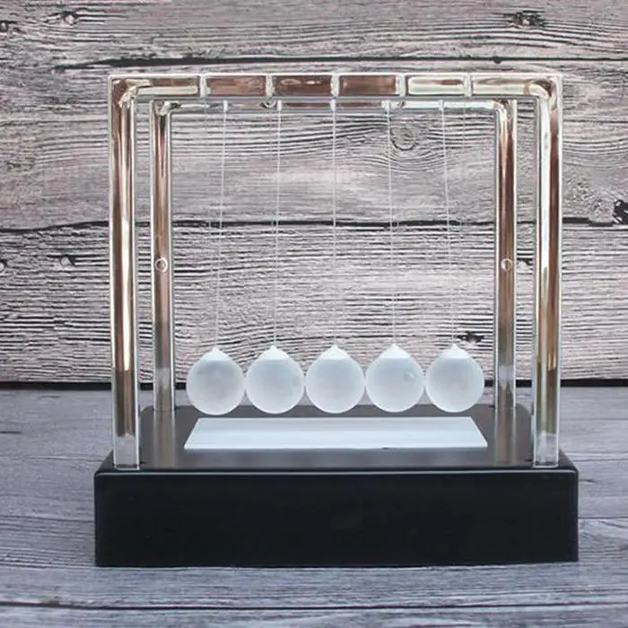 Newtons Cradle Magnetic Balls for Adults Stress Relief Desktop Black Office, Toy Accessories