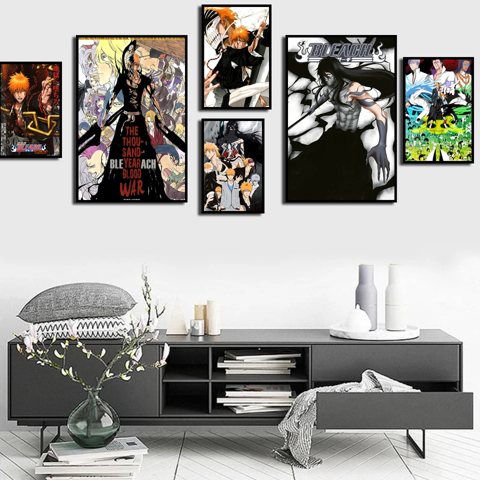 Abstract Bleach Kurosaki Ichigo Japan Anime Wall Art Canvas Painting Nordic  Posters And Prints Pictures For Living Room Decor|Vẽ Tranh & Thư Pháp| -  AliExpress