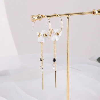 

New advanced design net red simple ins long niche temperament was thin earrings earrings female earrings Fashion Stud Earrings