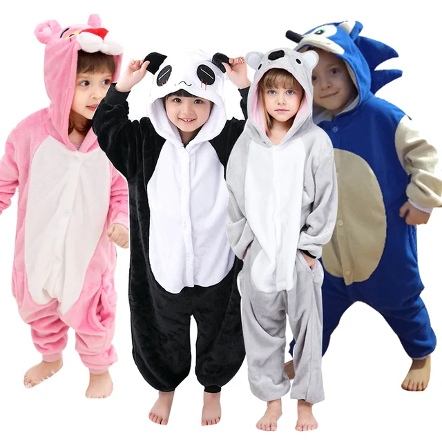 Детская Пижама-кигуруми в виде единорога Детский комбинезон-Кигуруми для кошек комбинезон для малышей комбинезон для сна цельнокроеная Пижама для косплея для девочек 1