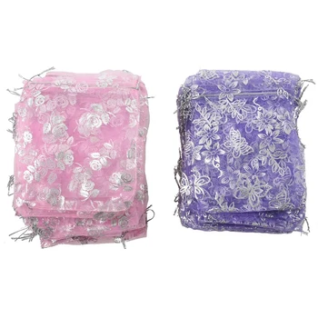 

100pcs Mixed Organza Pouch Gift Wedding Bead Candy Gift Bags Pouches