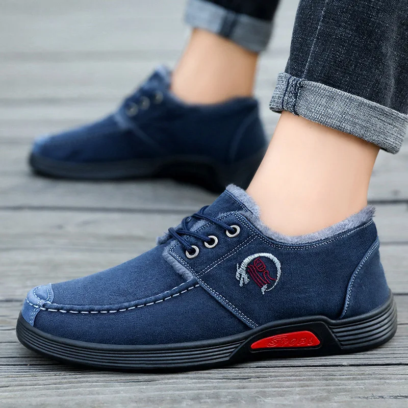 Men's Casual Shoes Loafers Sneakers for Men 2021 New Fashion Mans Canvas Loafers Shoes Zapatos Casuales Hombres Men Warm Shoes