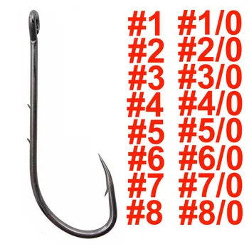 50pcs Long Shank Fishing Hook 1