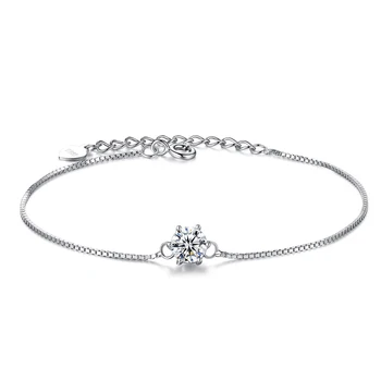

S925 Sterling Silver AAA Zircon Bracelet Simple Women's Bracelet