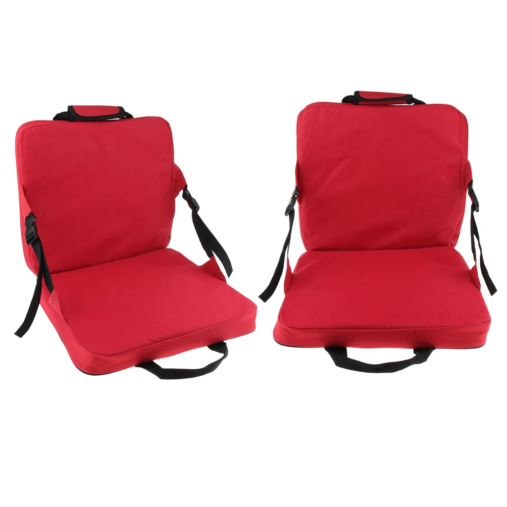 2PCS Moisture Proof Rocking Fishing Chair Cushions Soft Stadium Seat Cushion for Backyard Picnic BBQ Outdoor Fishing Camping