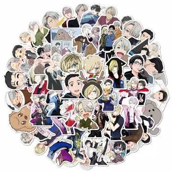 

50pcs/set Anime YURI On ICE Embossed Poster Figure Yuri Katsuki Victor Nikiforov Mila Babicheva Sticker For Gifts