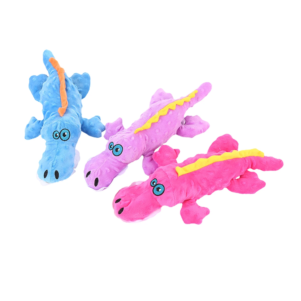 

Pets Dog Chewing Toy, Multicolor Fleece Crocodile Shape Sounding Puppy Stuffed Toy for Pet Dog