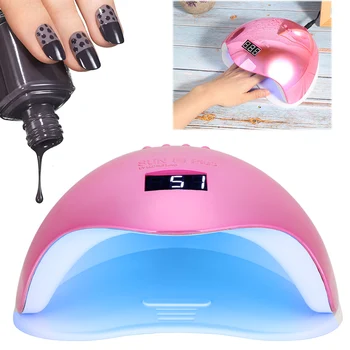 

Lamp For Nails 72W Professional LED UV Gel Nail Polish Dryer Lamp Nail Curing Machine Electroplating Pink Lcd Digital Nail Lamps