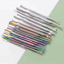 

1pc Double-ended Cuticle Pusher Stainless Steel Dead Skin Remover Pedicure Nail Manicure Care Tool
