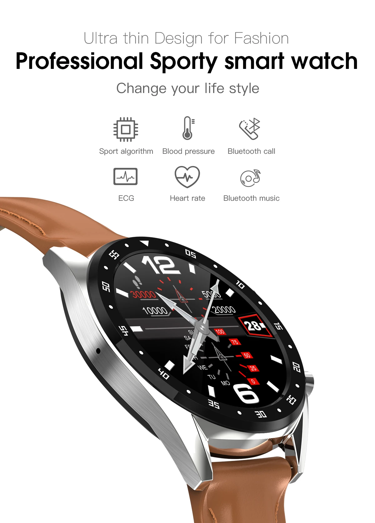 UTELITE L7 Смарт-часы для мужчин и женщин Bluetooth Вызов IP68 Водонепроницаемый пульсометр кровяное давление для huawei Xiaomi Apple Phone
