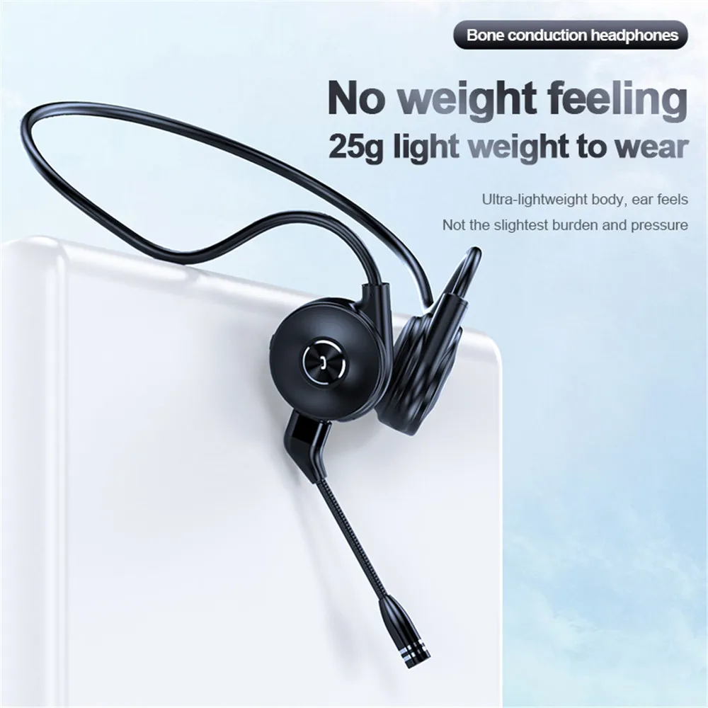 Kebidu Low Latency Gaming Headset Bone Conduction Bluetooth Earphone Sport Running Waterproof Wireless Headphone | Электроника