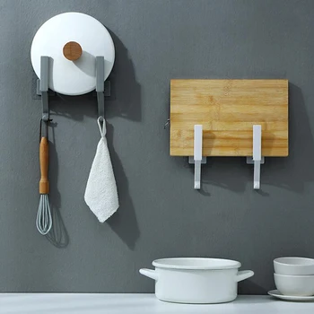 

Multifunctional Pot Cover Rack Wall-Mounted Kitchen Storage Free Punching Cutting Board Rack Chopping Board Rack Kitchen Hook
