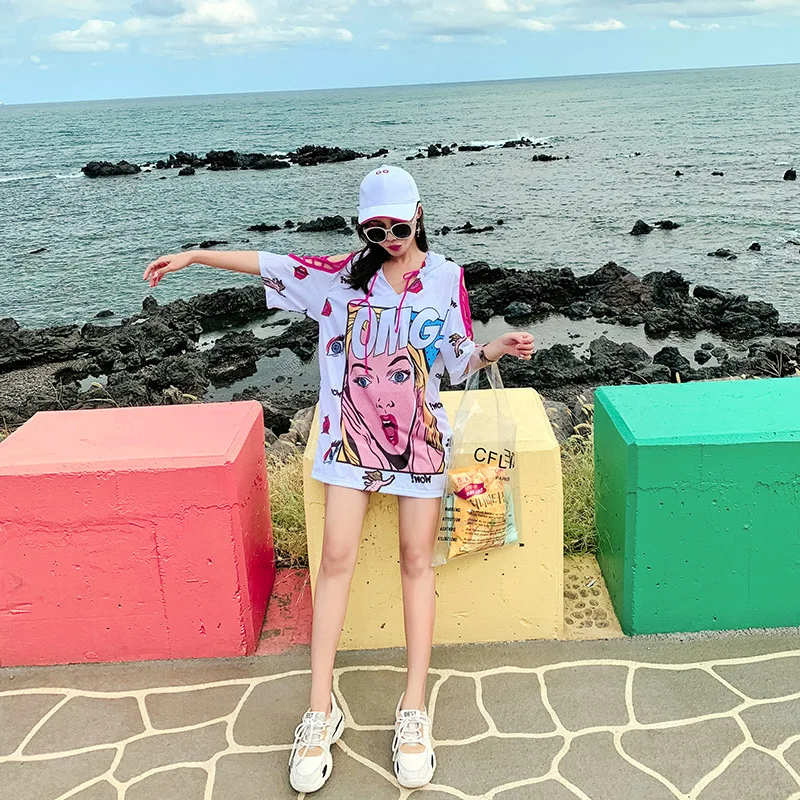 

2019 New Style Bathing Suit Korean-style Split Type Sports Push up Chest Boxer Shorts Printed Bathing Suit Three-piece Set