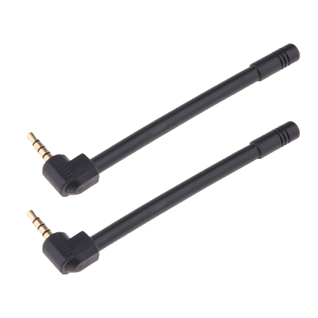 2Pcs 3.5mm Jack Antenna FM Radio Card Speaker Signal External High Gain