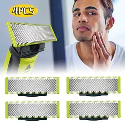 1/2/4 Pack Men Manual Beard Shaver Head Replacement Blade for Philips OneBlade Razor Men Beard Trimmer Blades Spare Accessories