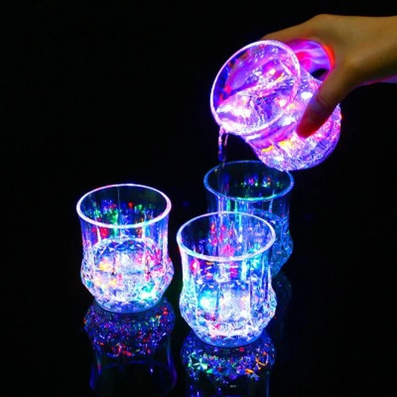 Bar Flash Cup Automatic Water Activation LED Luminous Wine Liquid  Cups  Glow Party Ball Decoration Easter