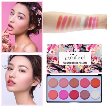 

Highlighter Liquid Blush Natural Long Lasting Bronzer Palette 10 Colors Party Cosmetics Cheeks Face Contour Waterproof Wholesale