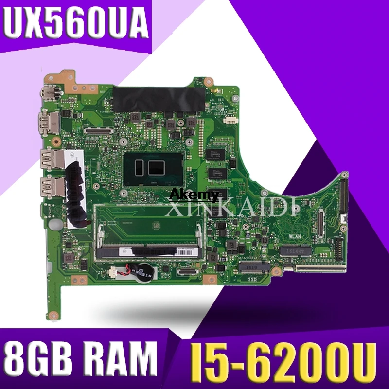 Motherboard For ASUS Q504 Q504U Q504UA UX560UA W// I5-6200U 8GB Mainboard Test