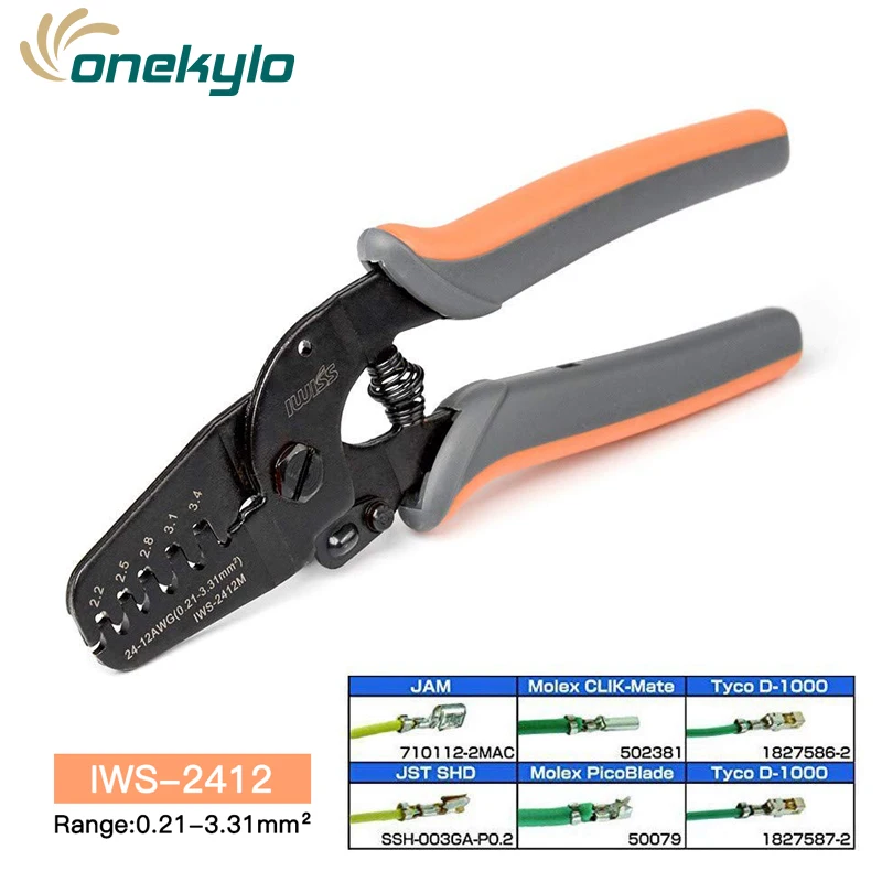 Iws-2412/2820 Mini Micro Barile Aperto Attrezzi Di Piegatura Del Piegatore Pinze Terminali Marmellata, Molex, Tyco, Jst Terminali E Connettori