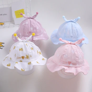 

Baby hat spring and autumn cute princess hat summer newborn thin Korean