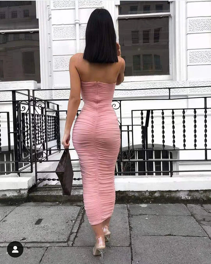 2019 Off Shoulder draped Midi Dress Clubwear Wear To Party vestito donna elegant sheath Part Dress Club stripper costume