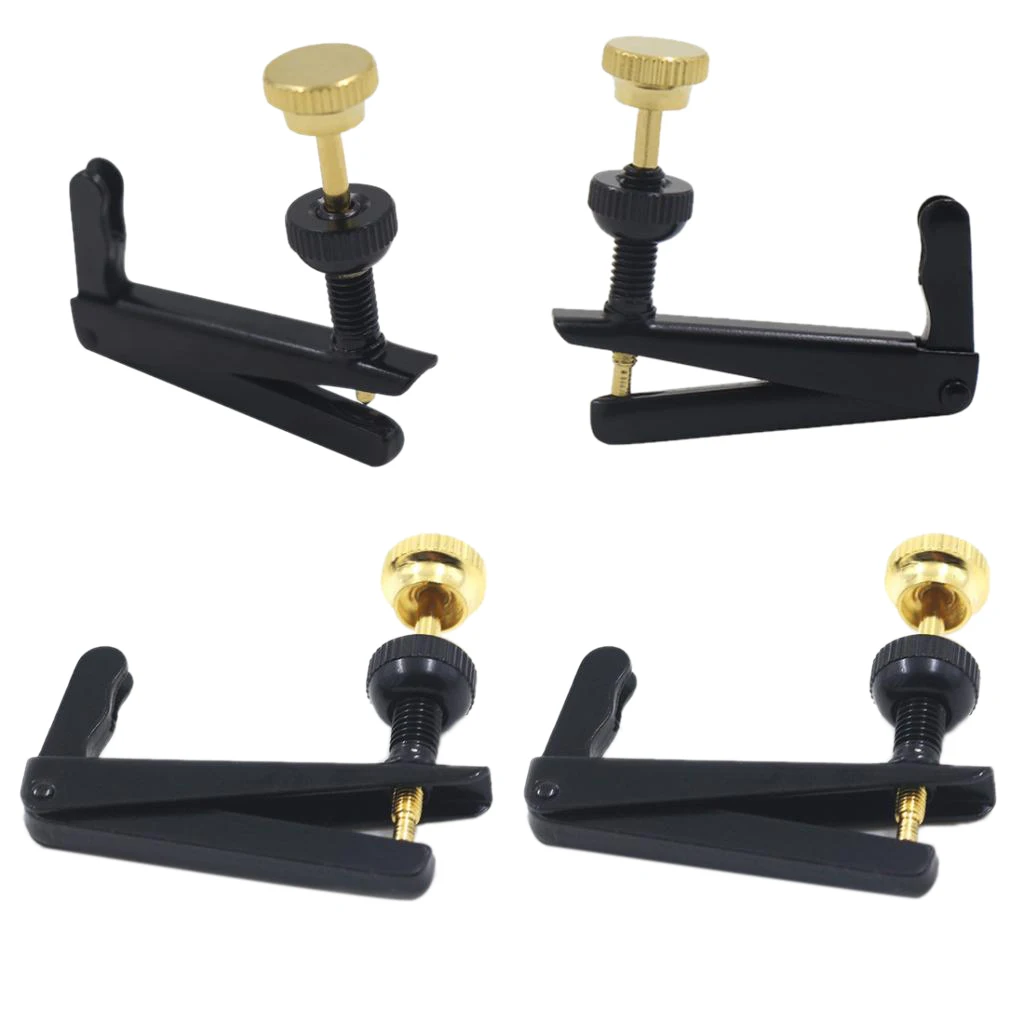 

4 Pieces Metal Violin Fine Tuners String Adjusters for 3/4-4/4 Fiddle Universal Accessories