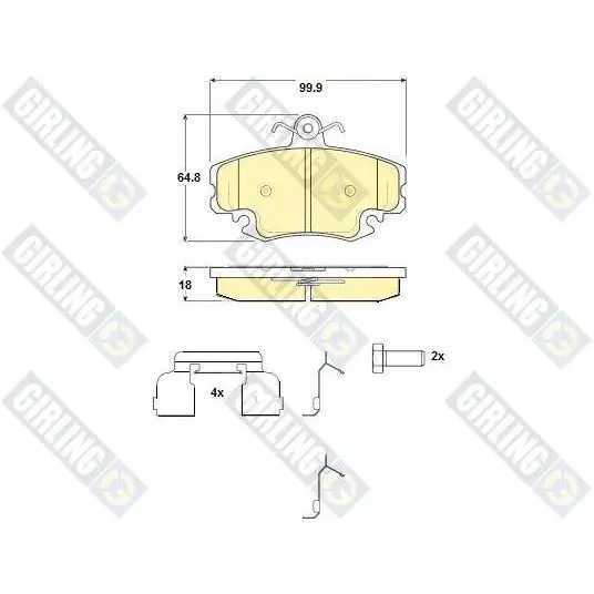 Колодки тормозные RENAULT LOGAN 04-/SANDERO 08-/CLIO 91- передни