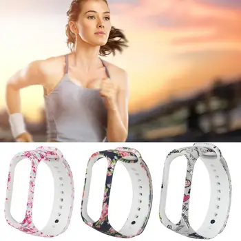 

For Mi band 5/4/3 Strap Bracelet Painted Patterns Silicone Camouflage TPE For Xiaomi Band Mi Wrist Replacemet Strap M0G5