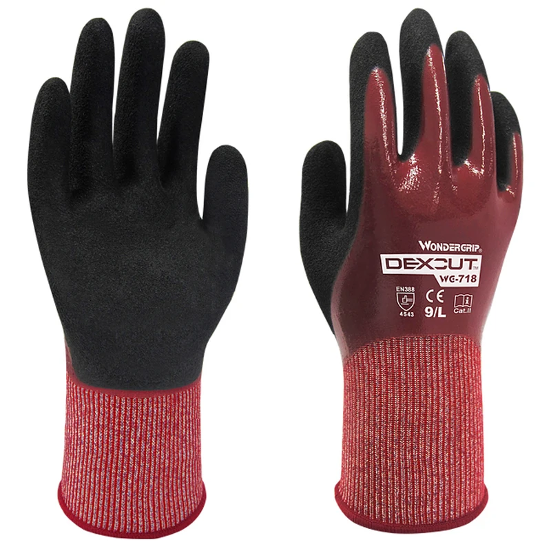 72 Pairs HPPE Fiberglass Cut Proof Butcher Safety Glove Foam Sandy