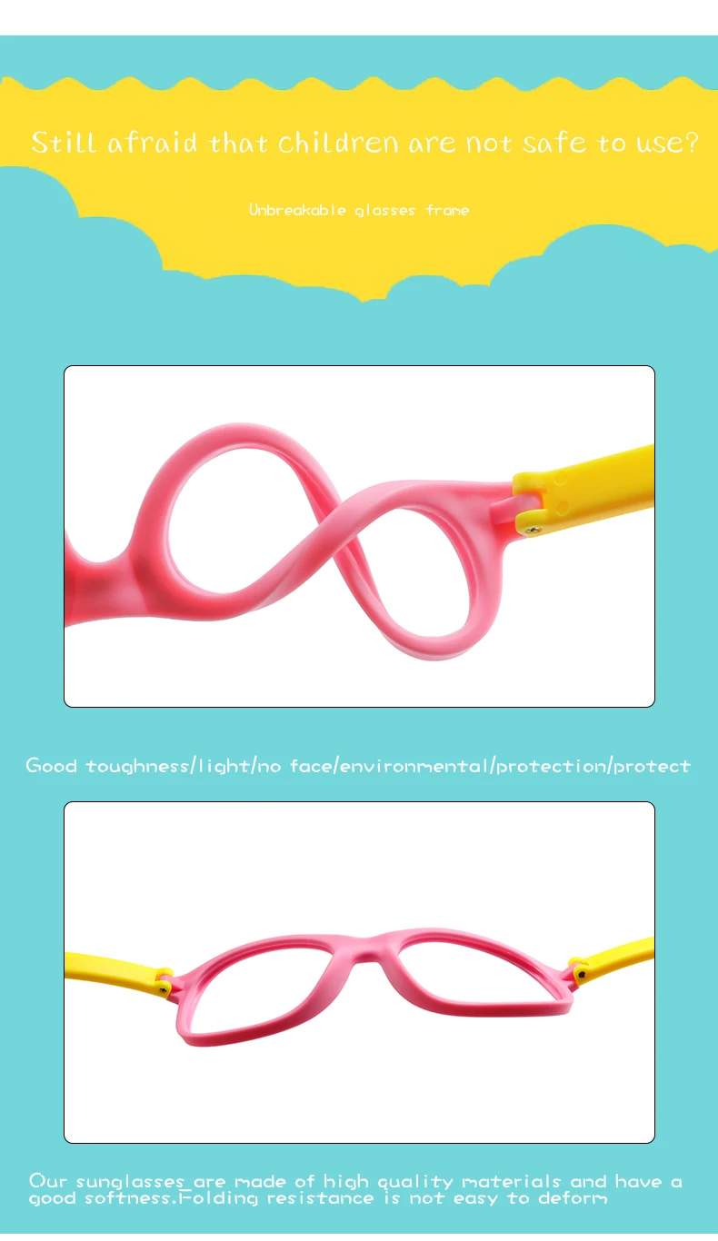 Rubber Polarized Sunglasses Kids TR90 Boys Girls Mirror Polaroid Sun Glasses Silicone Safety Glasses for Children Baby_voghion.com