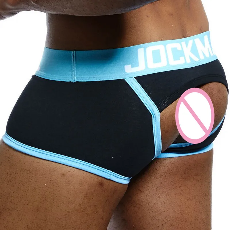 JOCKMAIL, фирменное Мужское нижнее белье с открытой спиной, cueca, боксеры, сексуальные трусики без нижней части, мужские боксеры, шорты, хлопок, открытая спина, Гей Нижнее белье