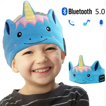

Unicorns Bluetooth 5.0 Earphone Sleep Mask Kids Headphone Soft Sleeping Headband For Music Answering Phone Headset