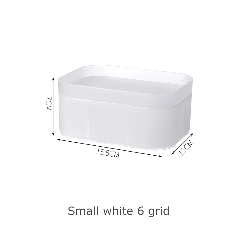 1pcs Home makeup box matte clear plastic compartment desk table artifact storage box Storage Box Container cosmetic organizer makeup organiser box Makeup Organizers