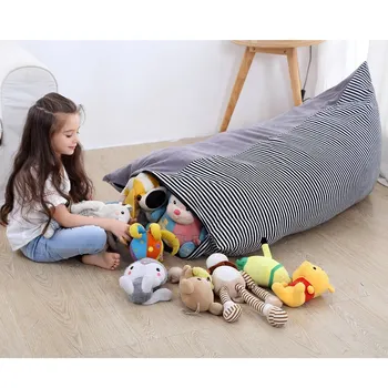 

Large Capacity Super Soft Bean Bags Foldable Stuffed Toy Storage Bag Chair