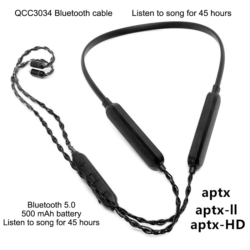 Обновленный MMCX беспроводной кабель для наушников APTX Bluetooth 5 0 сменный