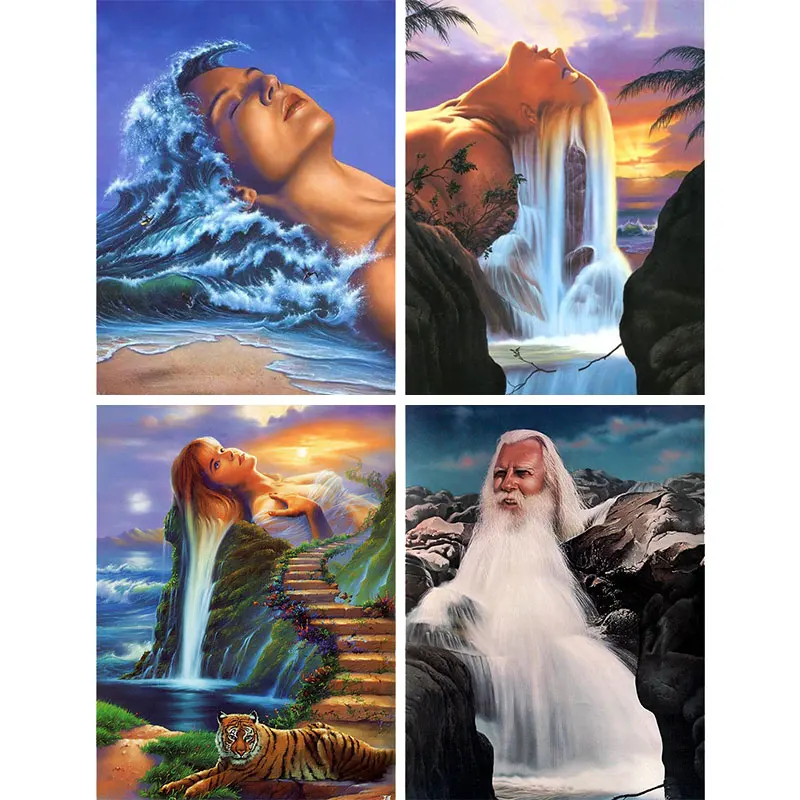 

5D diy Diamond Painting Landscape Diamond Embroidery Full Display Picture Of Rhinestones Full Square Waterfall Home Decor