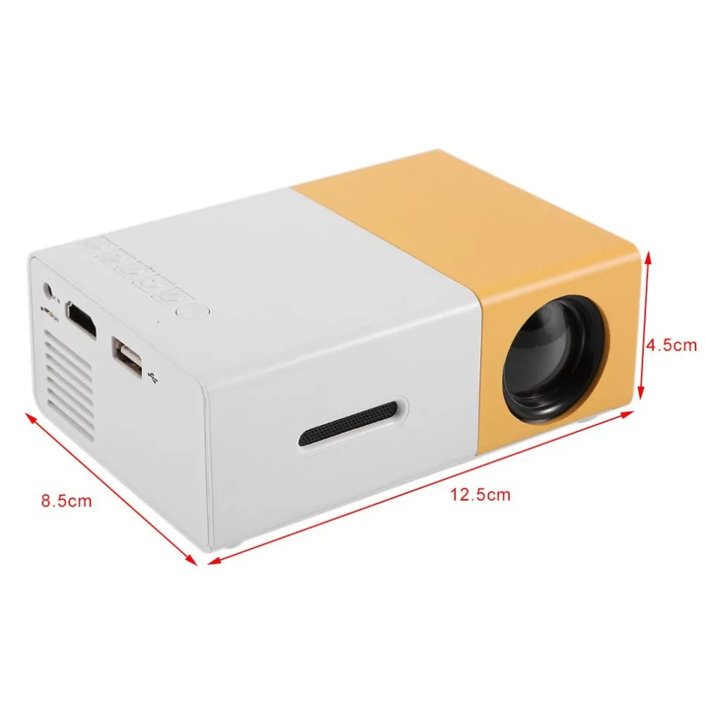 YG300 портативный мини-проектор lcd светодиодный проектор HDMI USB AV SD 400-600 люмен Домашний кинотеатр Дети Образование Beamer HD Projetor