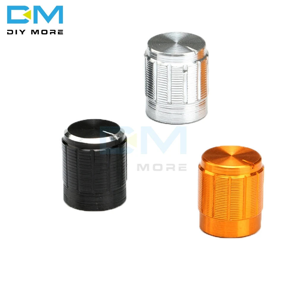Aluminum Knob For 6mm Potentiometer Shaft - 27.5mm Diameter, Screw Fixing