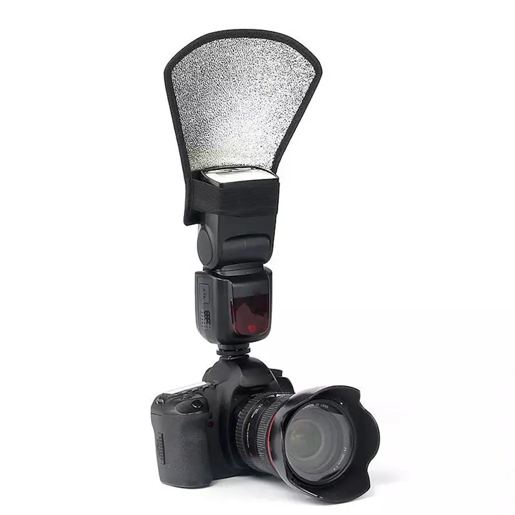 

Universal Camera Flash Diffuser Softbox Silver&White Reflector SLR camera Photography Studio Accessories