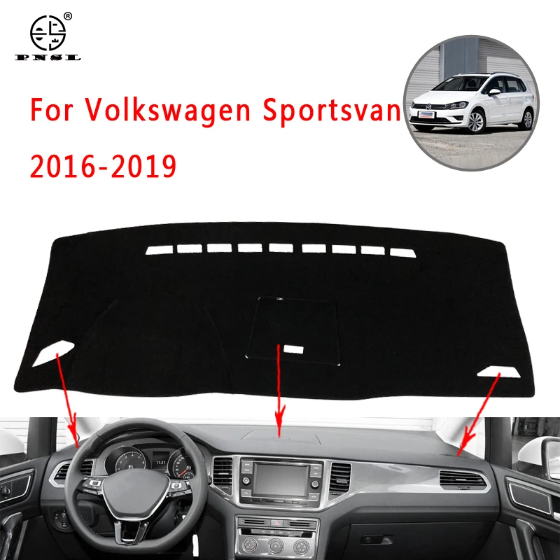 PNSL крышка приборной панели автомобиля коврик для Volkswagen Golf SV Sportsvan 2014 ~ 2018