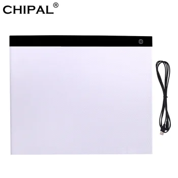 CHIPAL A3 Digital Graphic Tablets Drawing Tablet LED Light Box USB Graphics Writing Pad Copy Board Art Sketching Painting Table