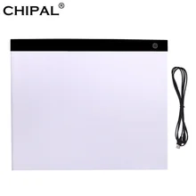 Chipal tablet gráfico digital a3, tablet de desenho, luz led, caixa de luz usb, gráficos, placa de cópia, arte, pintura, mesa