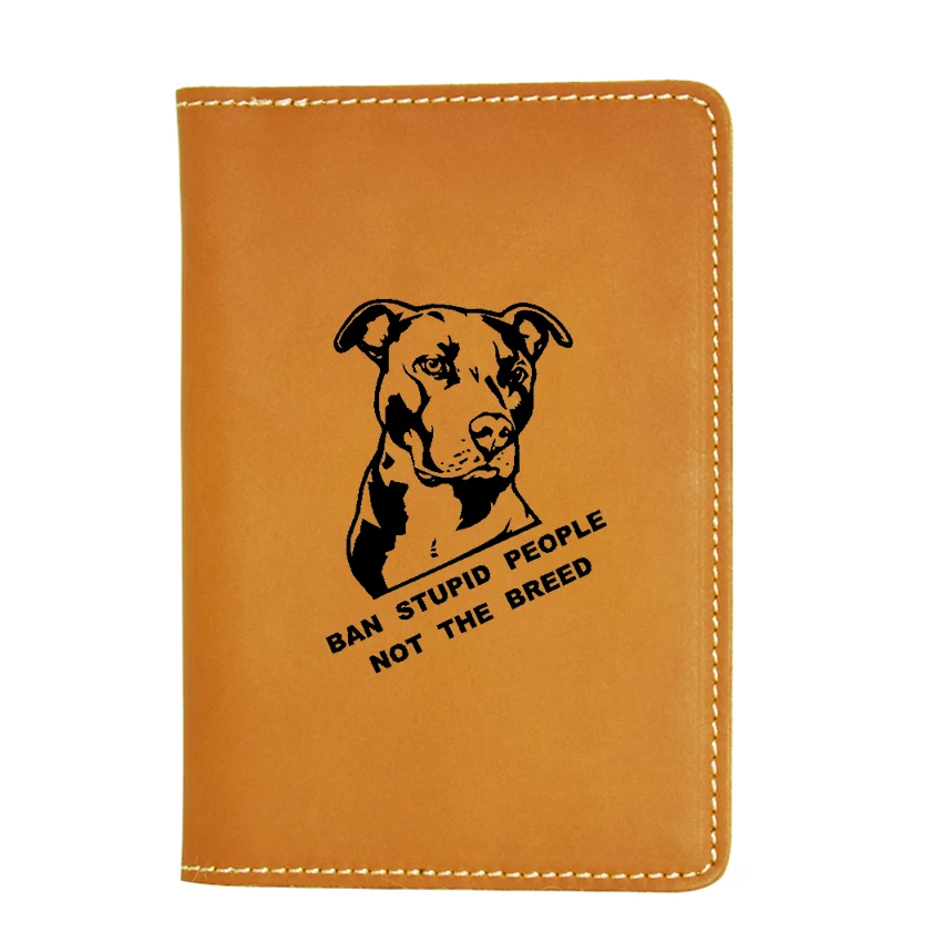 Yellow passport cove Выгравированные буквы ban stupid people not the bread Passport, дорожный кошелек, держатель для карт, кошелек, винтажная Кожаная Обложка для паспорта - Цвет: Yellow passport cove