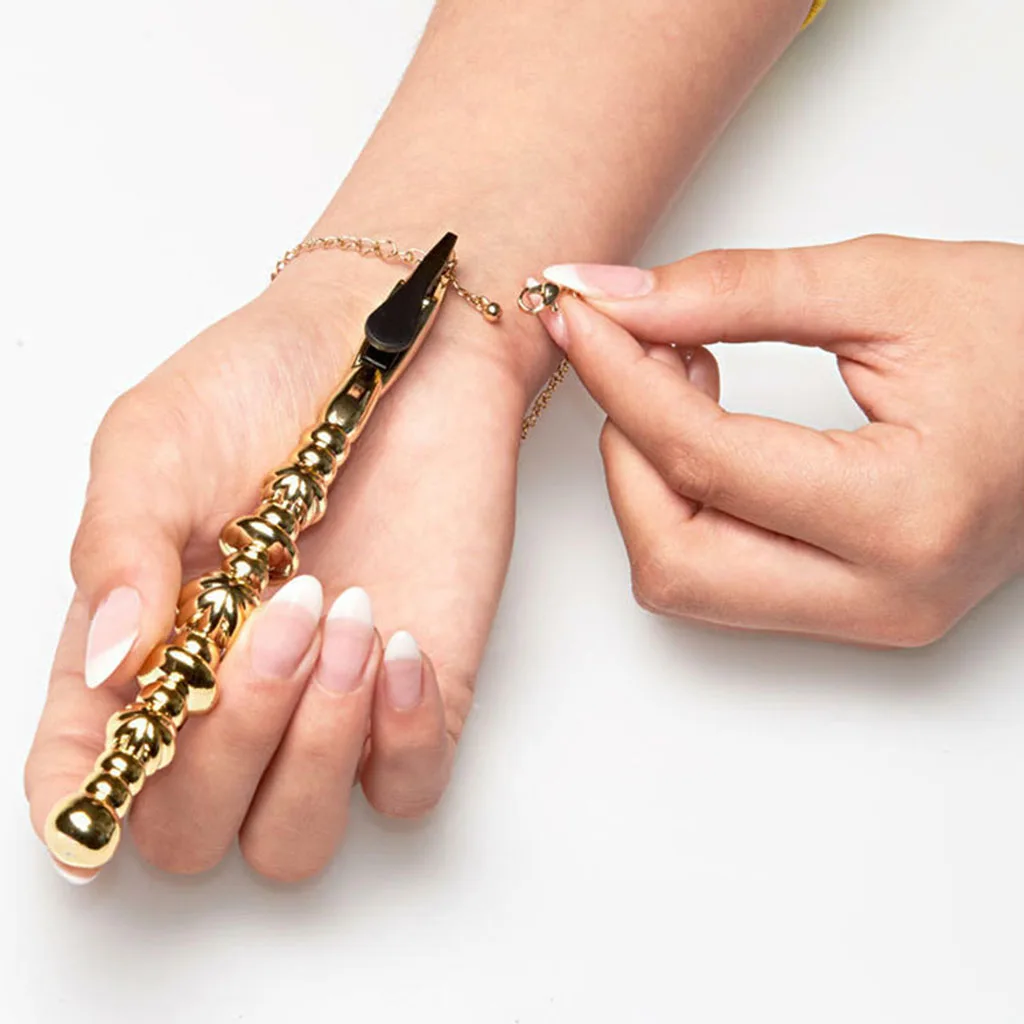Gold Bracelet Helper Extreme Helping Hands Tool, Helping Women with Bracelet Jewelry Fastener, Hand Buddy, Dressing Stick