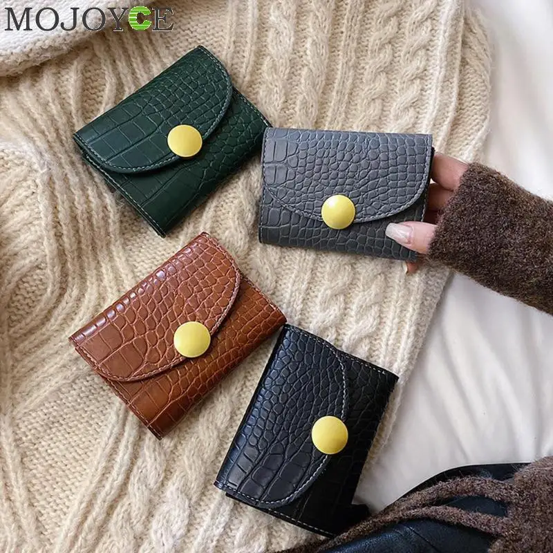Женские винтажные короткие сумки для карт маленький кошелек из искусственной