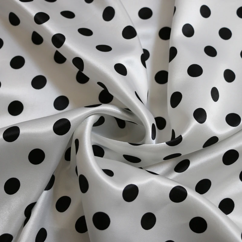 1 Meter x 1,48 Meter gepunkteter Stoff, Satin-Charmeuse, weiches Futter, Schal, DIY-Stoff – Detail 14