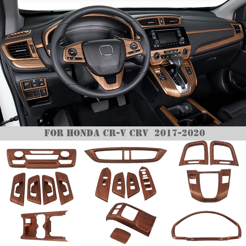 Аксессуары для Honda CRV 5TH LHD 2017 2018 2019 2020 персиковое дерево интерьер ABS декоративная
