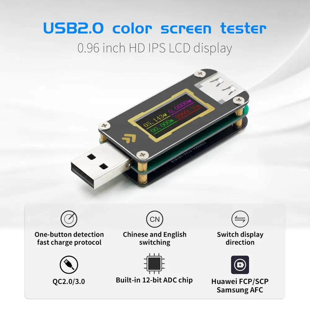 Beste FNB28 Stroom En Spanning Meter USB Tester QC2.0 QC3.0 FCP SCP AFC Snel Opladen Protocol trigger capaciteit Test
