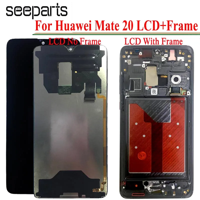 100% протестированный сенсорный экран для Huawei Mate20 Mate 20 дигитайзер с рамкой замены