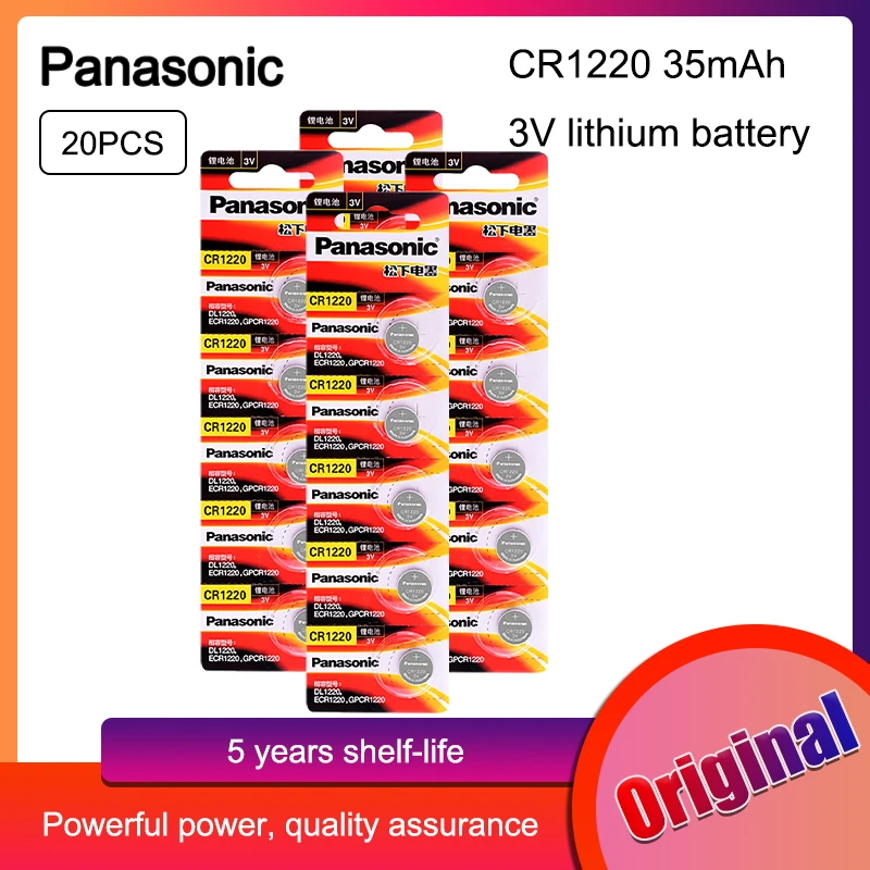 Фото 20 шт. литий-ионные батарейки для Panasonic 3 в CR1220 Lithim DL1220 BR1220 ECR1220 LM1220 KCR1220 | Электроника